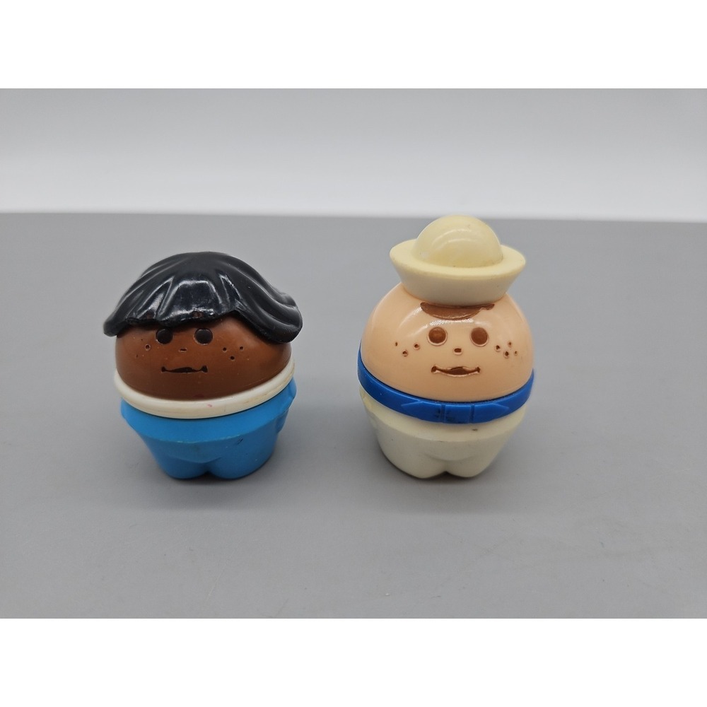 Vintage Little Tikes‎ Toddler Tots Navy Sailor, African American Chunky Lot Of 2